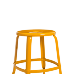 Yellow Narcissus metal Nicolle stool, 45-cm height.