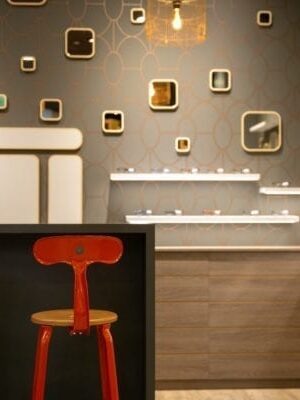 Chaises Nicolle H75-cm Wood and Metal Chair