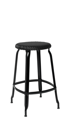 Tabouret de cuisine noir avec assise confortable