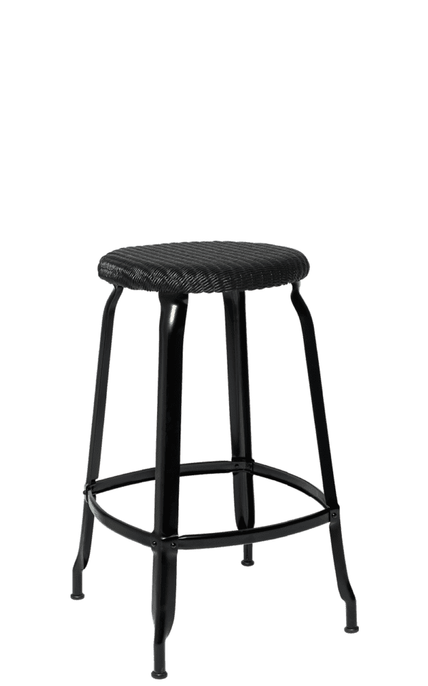 Tabouret de cuisine noir avec assise confortable