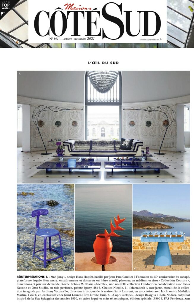 New Nicolle outdooc collection by Paola navone in the french news paper