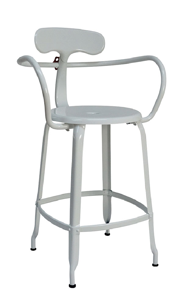 Nicolle chair, 24-inch height. Small metal chair by Paola Navone for Chaises Nicolle.