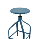 Adjustable Nicolle stool in metal. Illustration of a designer metal Nicolle stool.