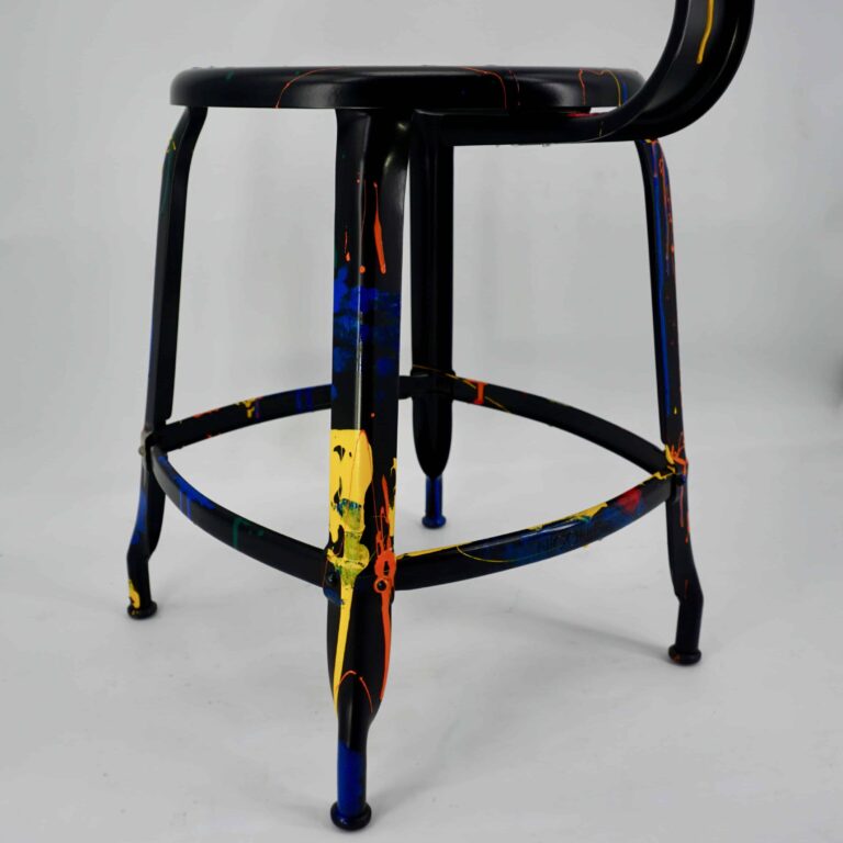 Chaise Nicolle métal colorée